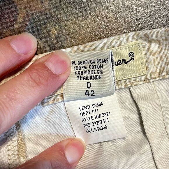 Eddie Bauer White Tan Paisley Lace Size 12 - Picture 7 of 9